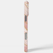 Coques Case-Mate iPhone Personalized Modern Rose Quartz Marble Gold (Verso / Droite)