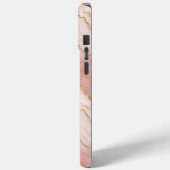 Coques Case-Mate iPhone Personalized Modern Rose Quartz Marble Gold (Verso / Gauche)
