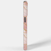 Coques Case-Mate iPhone Personalized Modern Rose Quartz Marble Gold (Verso / Droite)