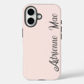 Coques Case-Mate iPhone Personalized Modern Script Baby Pink Blush (Verso)
