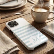 Personalized Monogram Minimal Striped Modern Desig