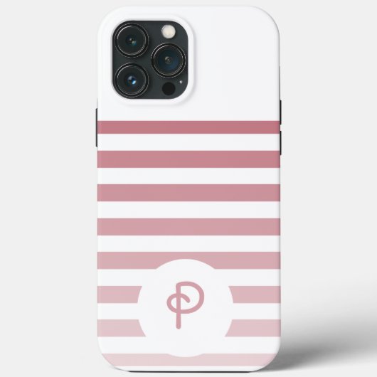Coques Case-Mate iPhone Personalized Monogram Minimal Striped Modern Desig (Verso)