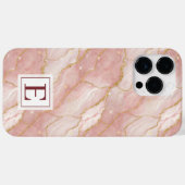 Coques Case-Mate iPhone Personalized Monogram Rose Quartz Gold (Verso (horizontal))