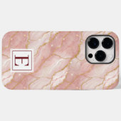 Coques Case-Mate iPhone Personalized Monogram Rose Quartz Gold (Verso (horizontal))