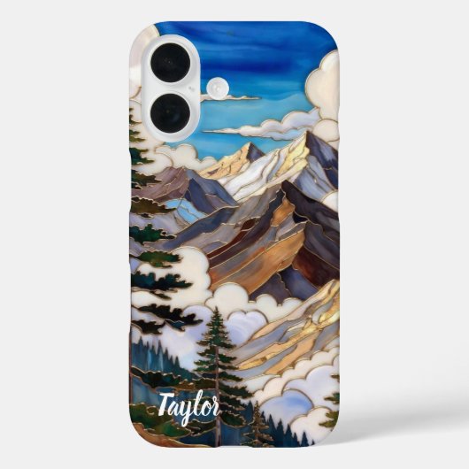 Coques Case-Mate iPhone Personalized Mountain Sunset Phone Case (Verso)