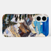 Coques Case-Mate iPhone Personalized Mountain Sunset Phone Case (Verso (horizontal))
