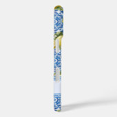 Coques Case-Mate iPhone Personalized Name Blue Tile Mediterranean Lemon (Verso / Droite)