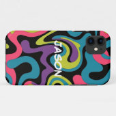 Coques Case-Mate iPhone Personalized Neon Abstract Pattern — Retro Design (Dos (Horizontal))