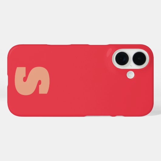 Coques Case-Mate iPhone Personalized orange initial iPhone / iPad case (Verso (horizontal))