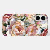 Coques Case-Mate iPhone Personalized Peony Floral Phone Case Pink (Verso (horizontal))