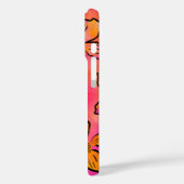 Coques Case-Mate iPhone Personalized Pink Floral Pop Art (Verso / Gauche)