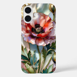 Coques iPhone 16 Personalized Poppy Flower Phone Case Floral