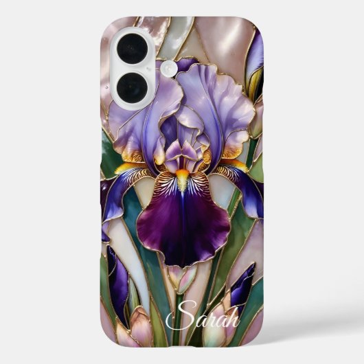 Coques Case-Mate iPhone Personalized Purple Iris Phone Case Elegant (Verso)