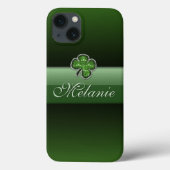 Coques Case-Mate iPhone Personalized Shamrock Gem iPhone 13 Case (Verso)