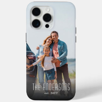 Coque iPhone 15 Pro Max Personalized Single Family Photo & Name