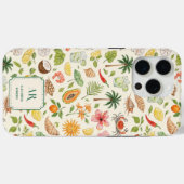 Coques Case-Mate iPhone Personalized Summer Watercolor Monogram (Verso (horizontal))