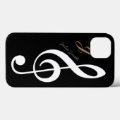 Coques Case-Mate iPhone personalized treble gclef music (Verso (horizontal))
