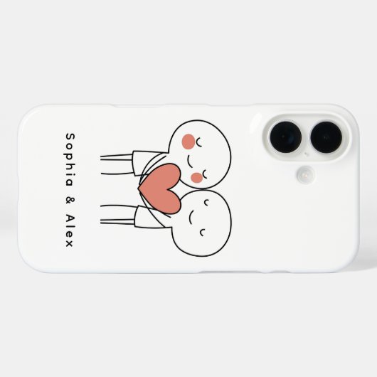 Coques Case-Mate iPhone Personalized Valentine’s Couple Matching (Verso (horizontal))