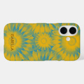 Coques Case-Mate iPhone Personalized Vibrant Sunflower Tie-Dye Art (Verso (horizontal))
