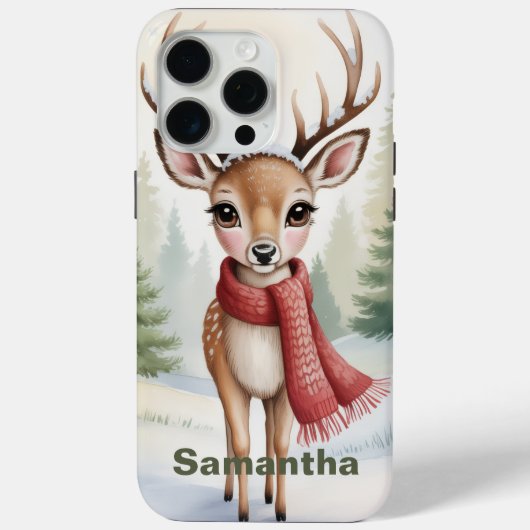 Coques Case-Mate iPhone Personalized Woodland Winter, Farmhouse Xmas,      (Verso)