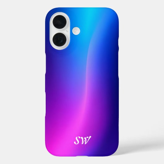 Coques Case-Mate iPhone Personized Blue Modern iPhone Case (Verso)