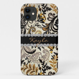 Coques Pour iPhone PERSONLIZED CHIC PAISLEY BLING je téléphone le C