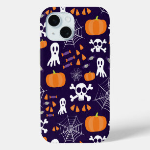 Coque Pour iPhone 15 Personnages amusants et effrayants d'Halloween