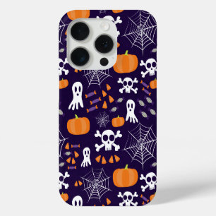 Coque iPhone 15 Pro Personnages amusants et effrayants d'Halloween