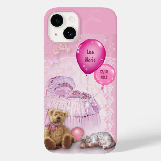 Coques Case-Mate iPhone (Personnalisable) Bébé fille (Verso)
