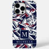 Coques Case-Mate iPhone Personnalisable blanc gris foncé bleu rouge géomét (Verso)