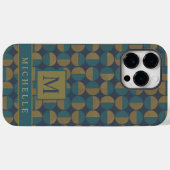 Coques Case-Mate iPhone Personnalisable bleu marine Turquoise vert géométr (Verso (horizontal))