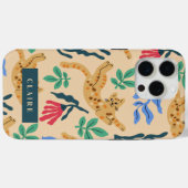 Coques Case-Mate iPhone Personnalisable Chat Ocelot & Feuilles Matisse (Verso (horizontal))