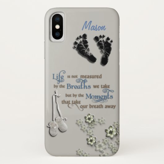 Coques Case-Mate iPhone Personnalisable Fier Maman / Nouveau bébé Garçon i (Dos)