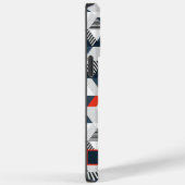 Coques Case-Mate iPhone Personnalisable Gris Bleu Bleu Rouge Géométrique (Verso / Droite)