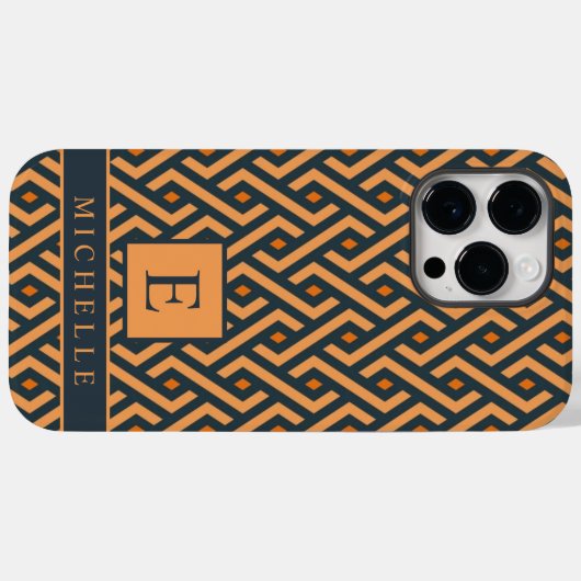 Coques Case-Mate iPhone Personnalisable gris orange foncé clair (Verso (horizontal))