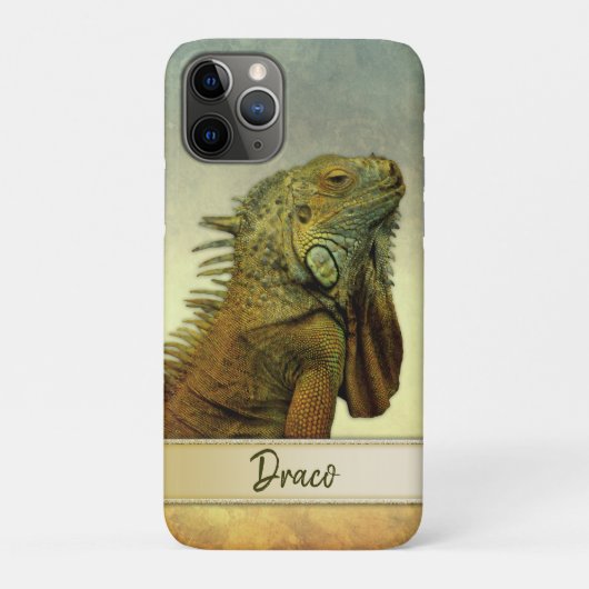 Coques Case-Mate iPhone Personnalisable Iguana vert (Dos)