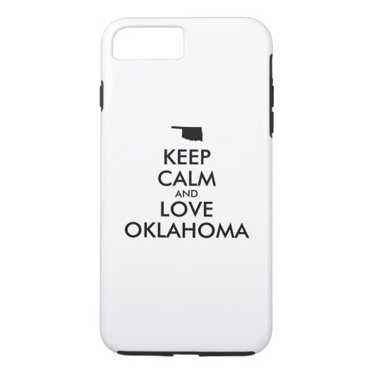 Coques Case-Mate iPhone Personnalisable KEEP CALM et LOVE OKLAHOMA (Dos)