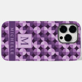Coques Case-Mate iPhone Personnalisable Lumière claire Violet foncé géomét (Verso (horizontal))