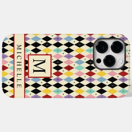 Coques Case-Mate iPhone Personnalisable rose violet bleu jaune Géométrique (Verso (horizontal))