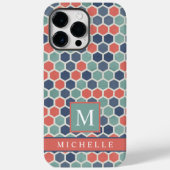 Coques Case-Mate iPhone Personnalisable rouge bleu vert Hexagon géométriqu (Verso)