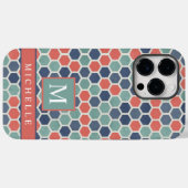 Coques Case-Mate iPhone Personnalisable rouge bleu vert Hexagon géométriqu (Verso (horizontal))