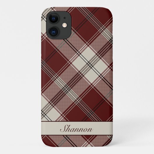 Coques Case-Mate iPhone Personnalisable Rouge & Tan Plaid (Dos)