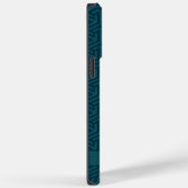Coques Case-Mate iPhone Personnalisable Turquoise bleu foncé vert géométri (Verso / Droite)