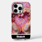 Coques Case-Mate iPhone Personnalisation de la conception de coeur peinte (Verso)