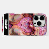 Coques Case-Mate iPhone Personnalisation de la conception de coeur peinte (Verso (horizontal))