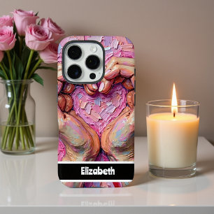 Coques iPhone 16 Pro Personnalisation de la conception de coeur peinte 