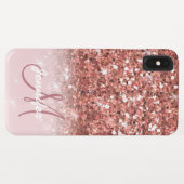 Coques Case-Mate iPhone Personnalisation de la Parties scintillant d'or de (Dos (Horizontal))