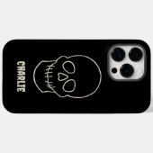Coques Case-Mate iPhone Personnalisation du crâne - Noir de chauve-souris  (Verso (horizontal))