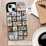 Coque Pour iPhone 15 Personnalisé 18 Photo Collage de votre couleur<br><div class="desc">Portez 18 de vos photos préférées sur ce boîtier de téléphone portable couleur arrière - plan personnalisé avec un collage photo de différentes formes et tailles pour accueillir une variété d'images. L'exemple est présenté sur le modèle iPhone 14 dans le style coque Tough - d'autres modèles et le style coque...</div>