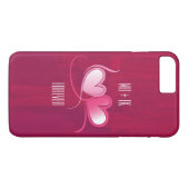 Coques Case-Mate iPhone Personnalisé 2 Coeurs sur un Arrière - plan rose F (Dos (Horizontal))